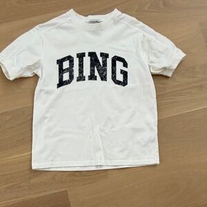 Anine Bing White Tee with Black 'BING' Graphic
Never Worn or Washed